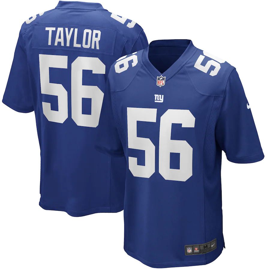 Men New York Giants 56 Lawrence Taylor Nike Royal Game Retired Player NFL Jersey